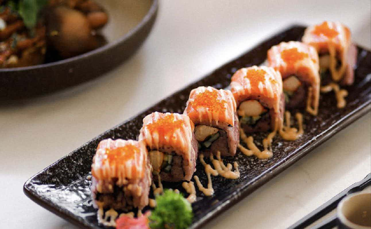 Enjoy Japanese, Fusion, Gluten Free options, Vegan options, Vegetarian options, Restaurant, Wheelchair accessible, Table service, $$$, Families, Groups and Date night cuisine at Origami Rolleston in Rolleston, Christchurch