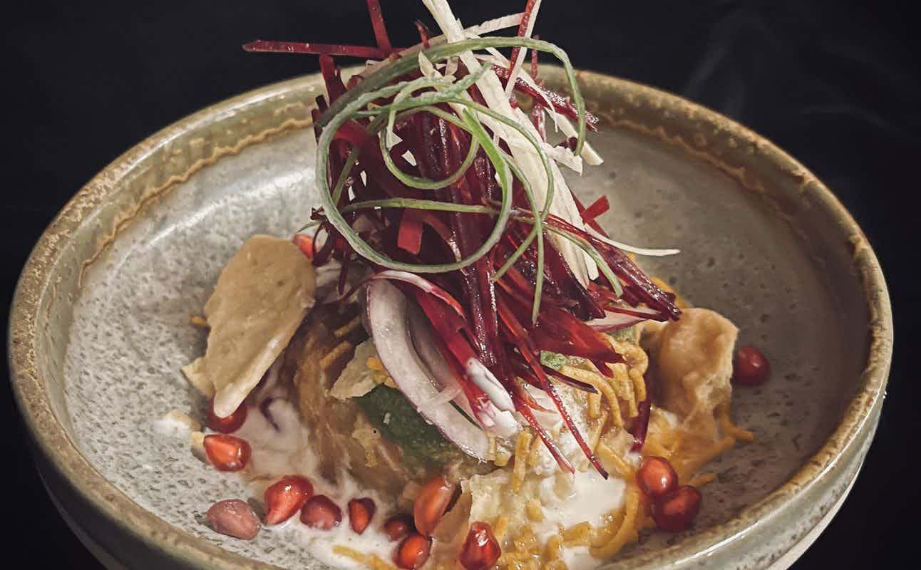 Enjoy Indian, Vegetarian options, Vegan options, Restaurant, Free wifi, Child friendly, $$$, Groups and Families cuisine at GOAT by Chef Sid Chopra in Downtown Auckland, Auckland